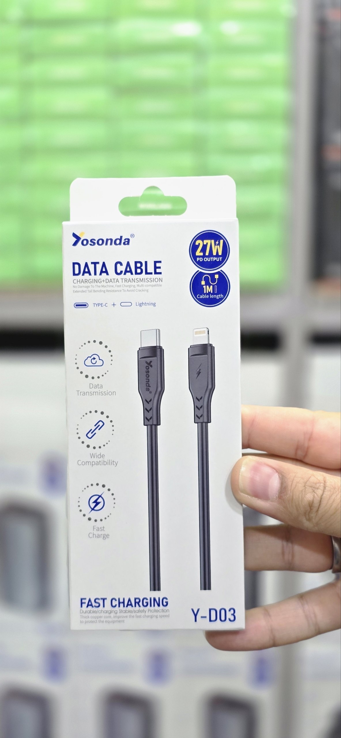کابل شارژر اورجینال برند yosoda مدل Y-D03